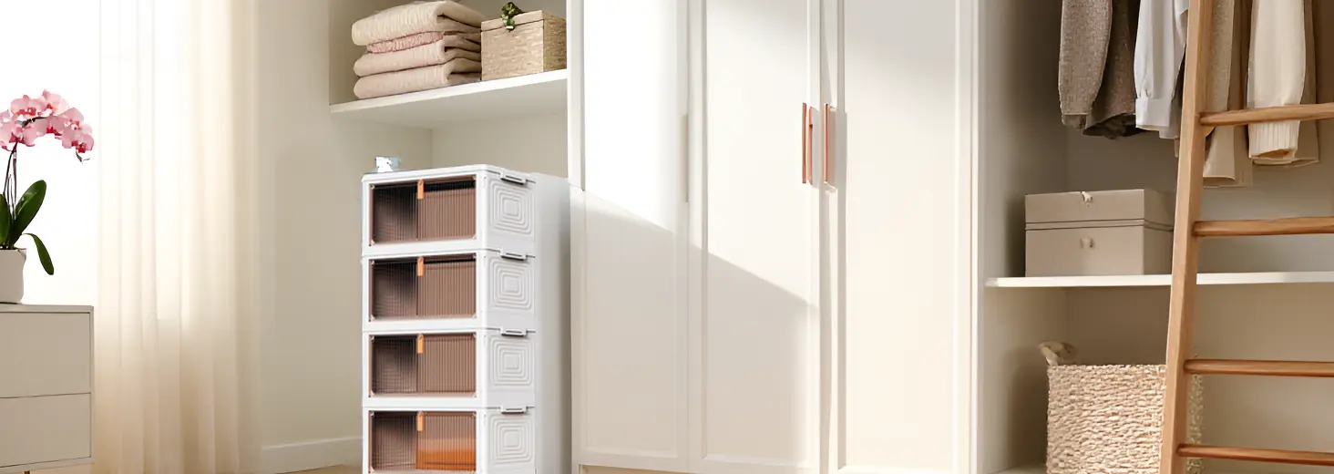 YFXCVSL 4-tier stackable storage bins in a home