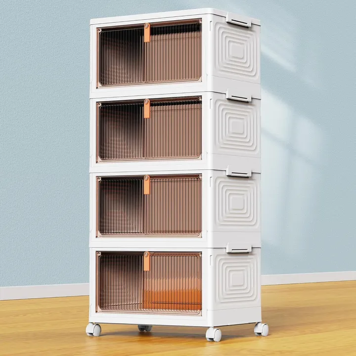 YFXCVSL 4-Tier Storage Bins, 23 qt