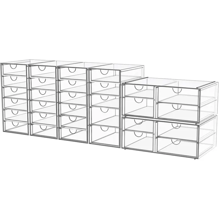 YFXCVSL Acrylic Organizer, 31 Drawers