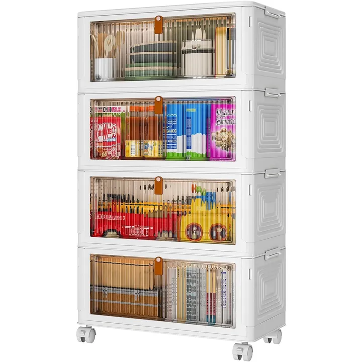 YFXCVSL 4-Tier Storage Bins, 36 qt